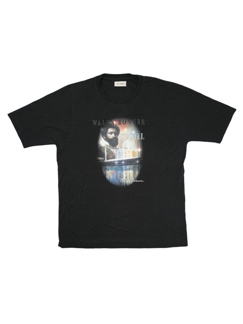 Wales Bonner Haile Selassie Ezekiel T-Shirt in Black